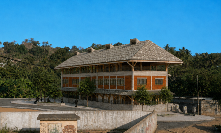 Construction de la maison des sports de Kaweni
